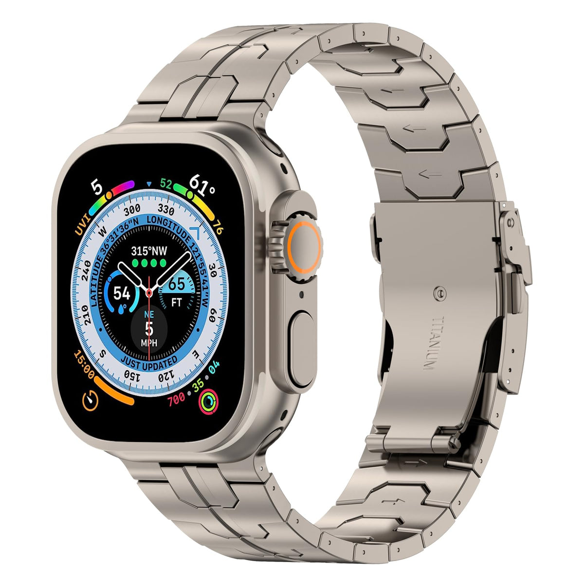 Pure Titanium Apple Watch Band with DLC Coating