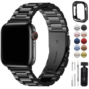 Metal Apple Watch Band with Case