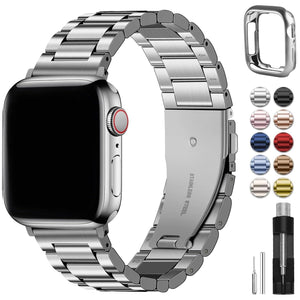 Metal Apple Watch Band with Case