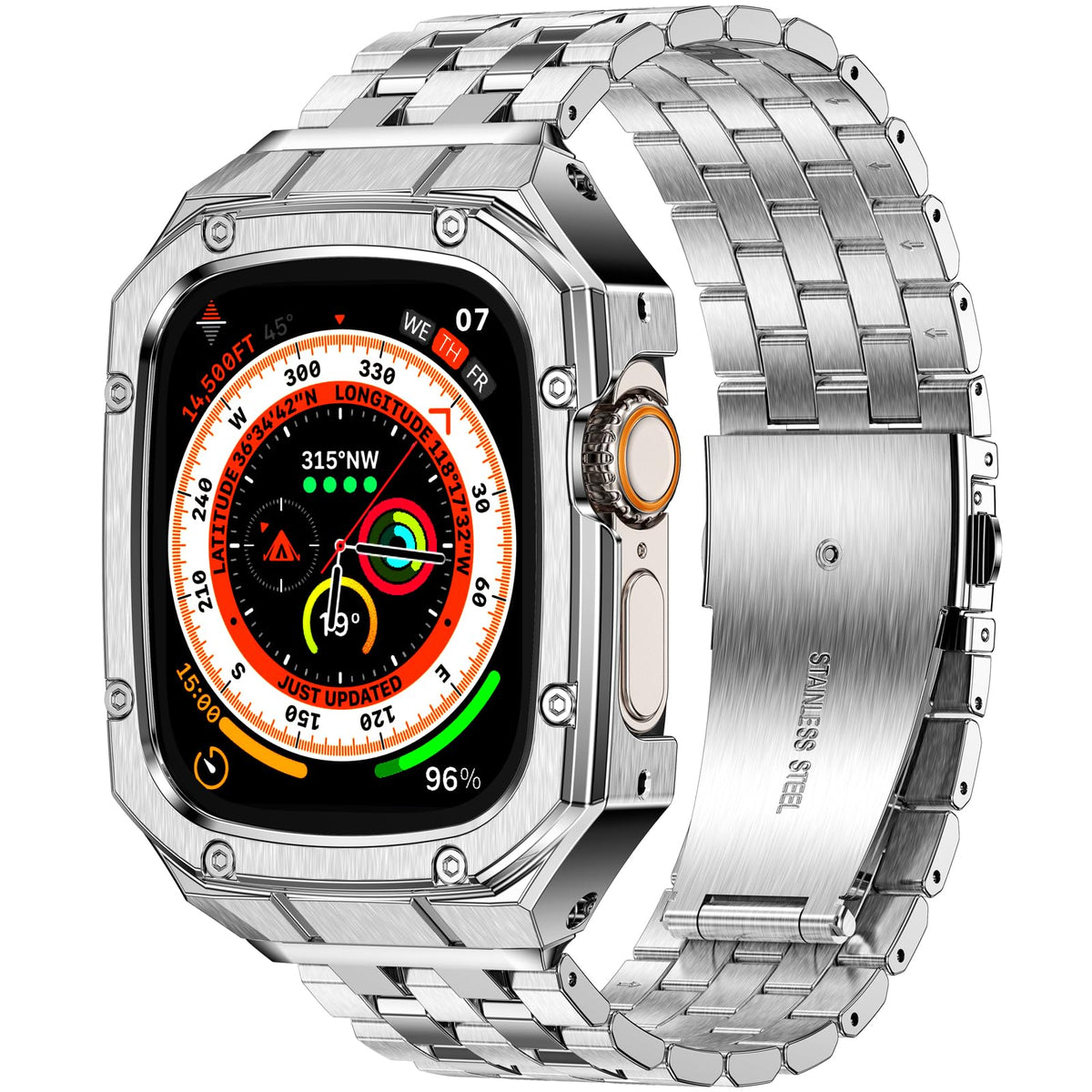 MioHHR Stainless Steel Apple Watch Case & Band